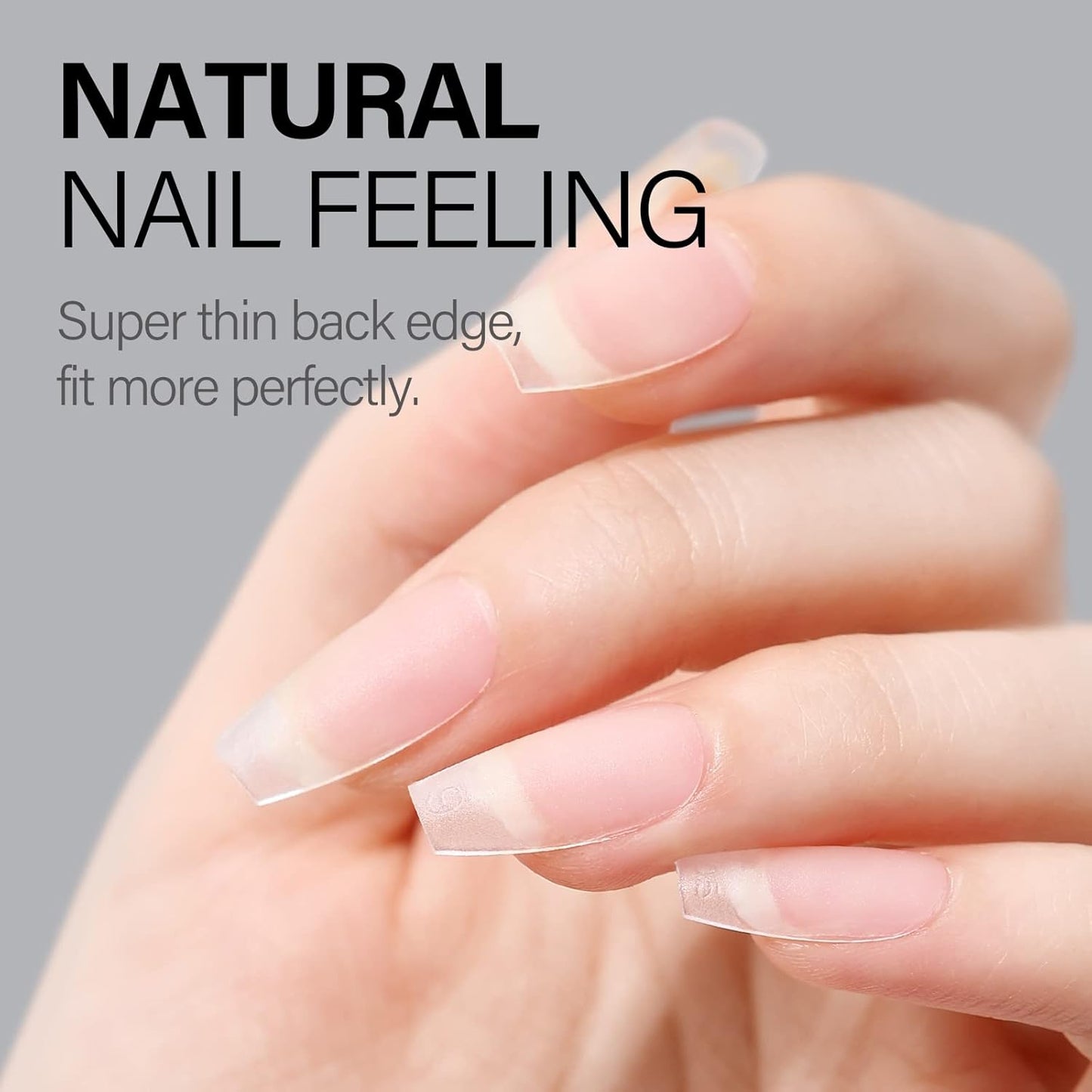 Short Coffin Gel Nail Tips Full Cover Set
