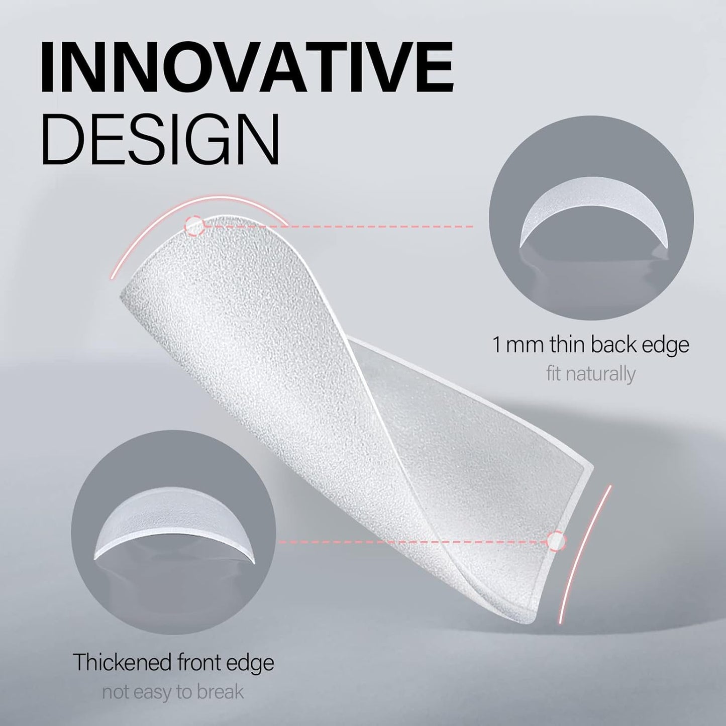 Short Coffin Gel Nail Tips Full Cover Set