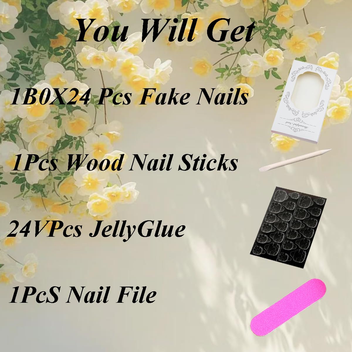 Halloween Short Almond Press On Nails Black Flame
