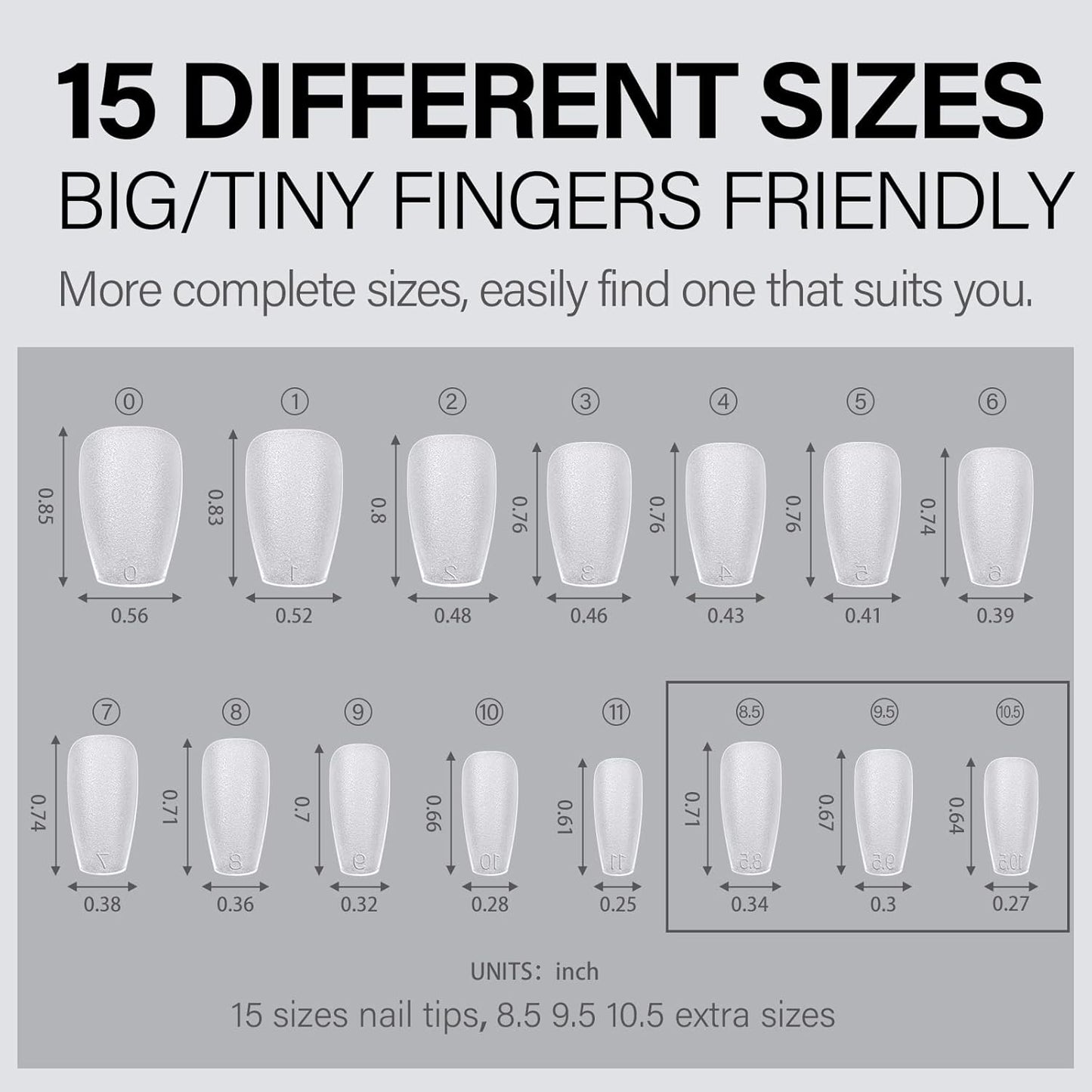 Short Coffin Gel Nail Tips Full Cover Set