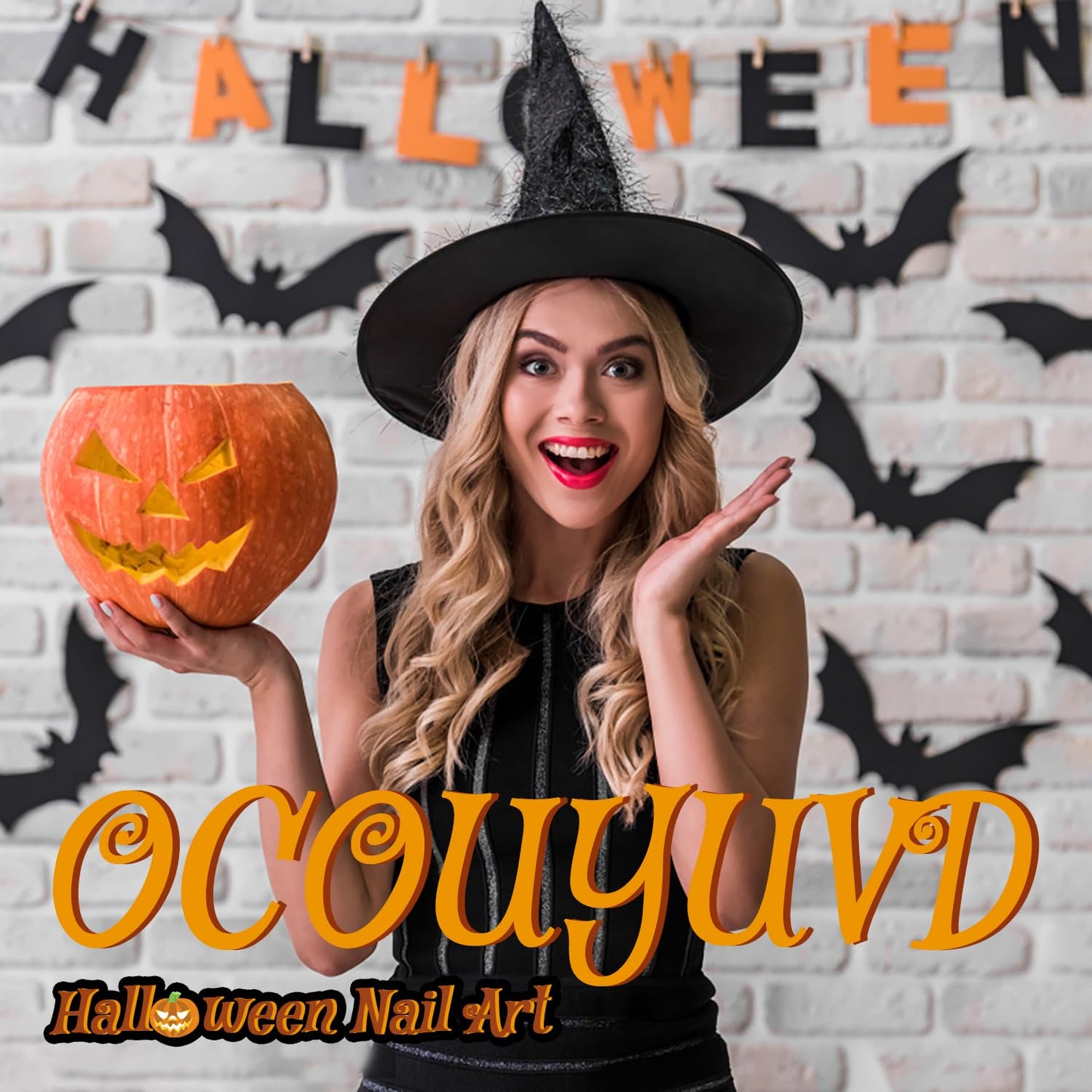 Halloween Red Blood French Tip Almond Press Nails