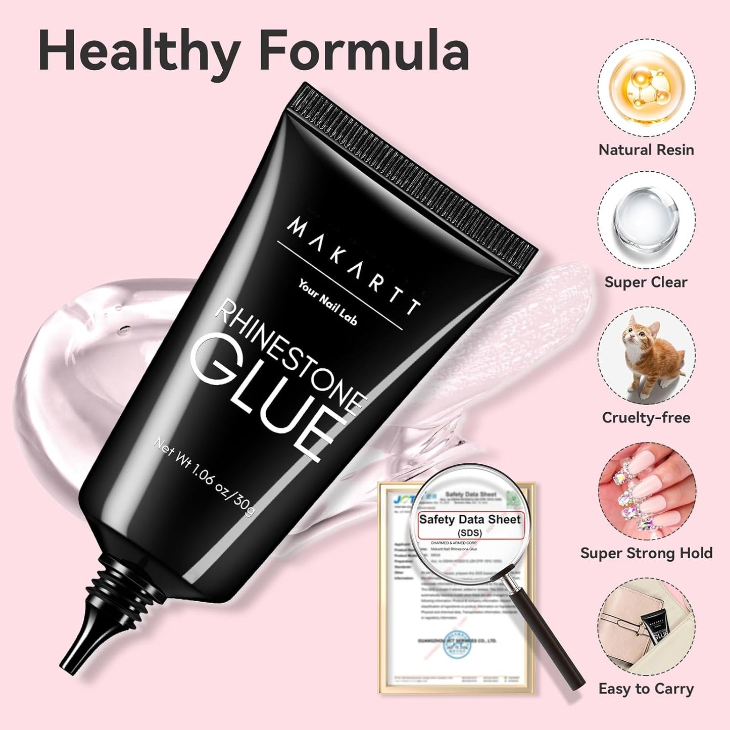 Super Strong Makartt Nail Rhinestone Gel Glue 30ML