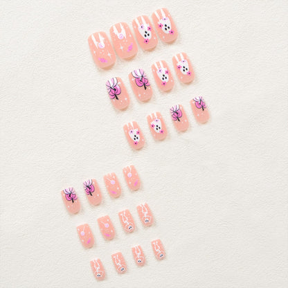 Cute Halloween Press On Nails Skull Ghost Pumpkin