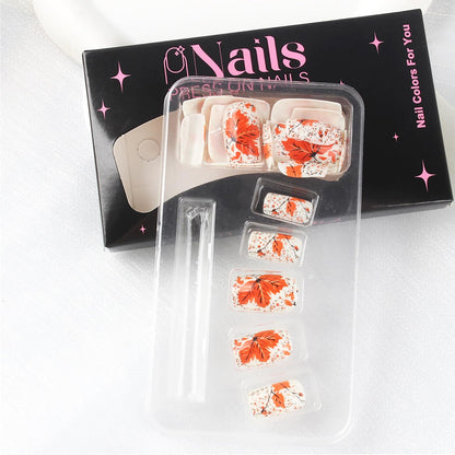 Autumn Maple Leaf Press On Nails Thanksgiving Set